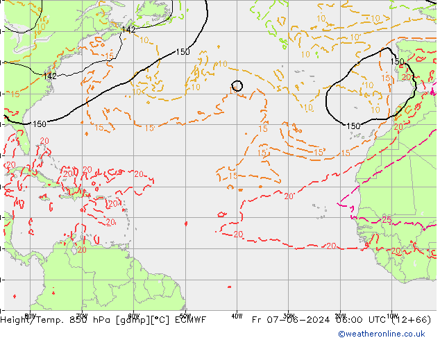 Z500/Rain (+SLP)/Z850 ECMWF ven 07.06.2024 06 UTC