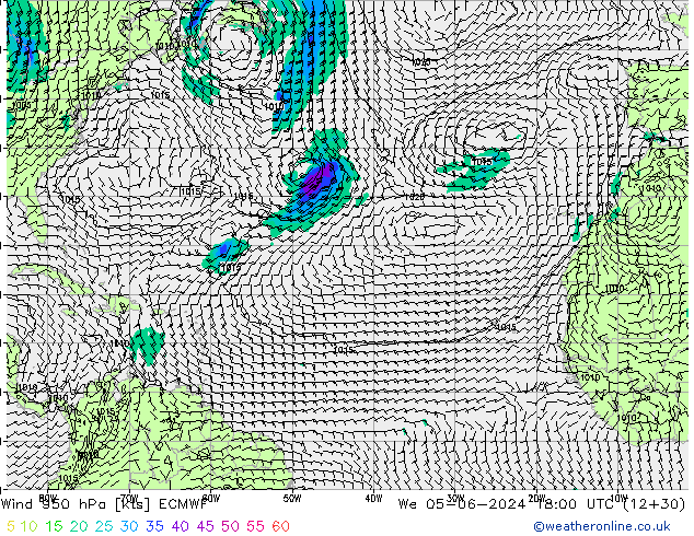 Wind 950 hPa ECMWF We 05.06.2024 18 UTC