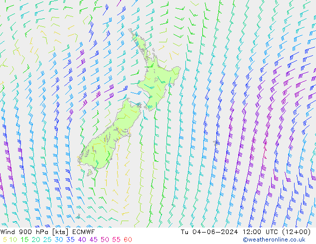 Rüzgar 900 hPa ECMWF Sa 04.06.2024 12 UTC