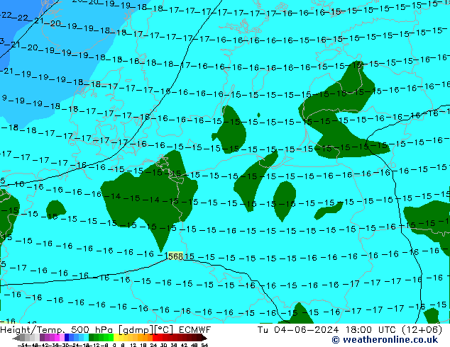 Z500/Rain (+SLP)/Z850 ECMWF Tu 04.06.2024 18 UTC