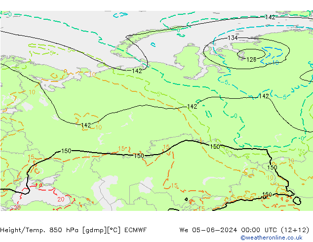 Z500/Rain (+SLP)/Z850 ECMWF ср 05.06.2024 00 UTC