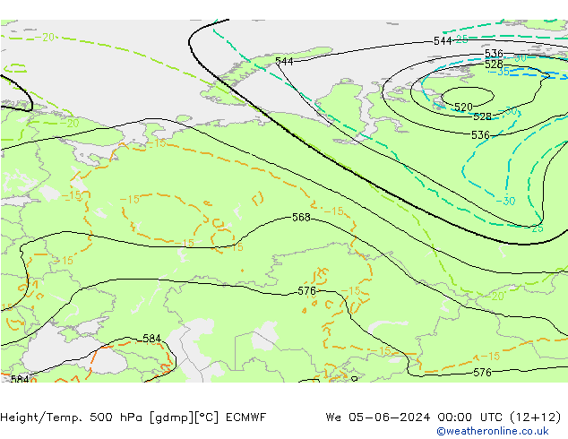 Z500/Rain (+SLP)/Z850 ECMWF ср 05.06.2024 00 UTC