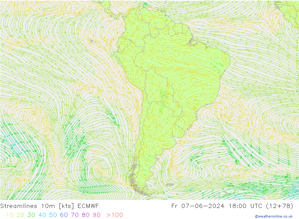 Rüzgar 10m ECMWF Cu 07.06.2024 18 UTC