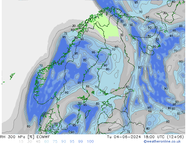 RV 300 hPa ECMWF di 04.06.2024 18 UTC