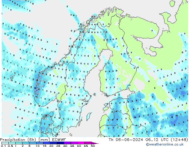 Z500/Regen(+SLP)/Z850 ECMWF do 06.06.2024 12 UTC