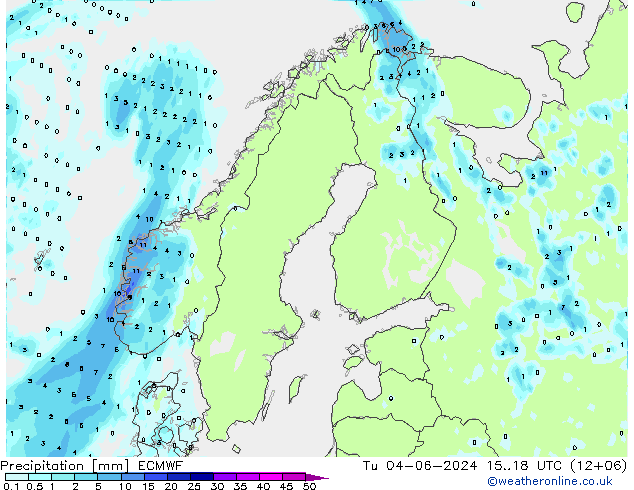 opad ECMWF wto. 04.06.2024 18 UTC