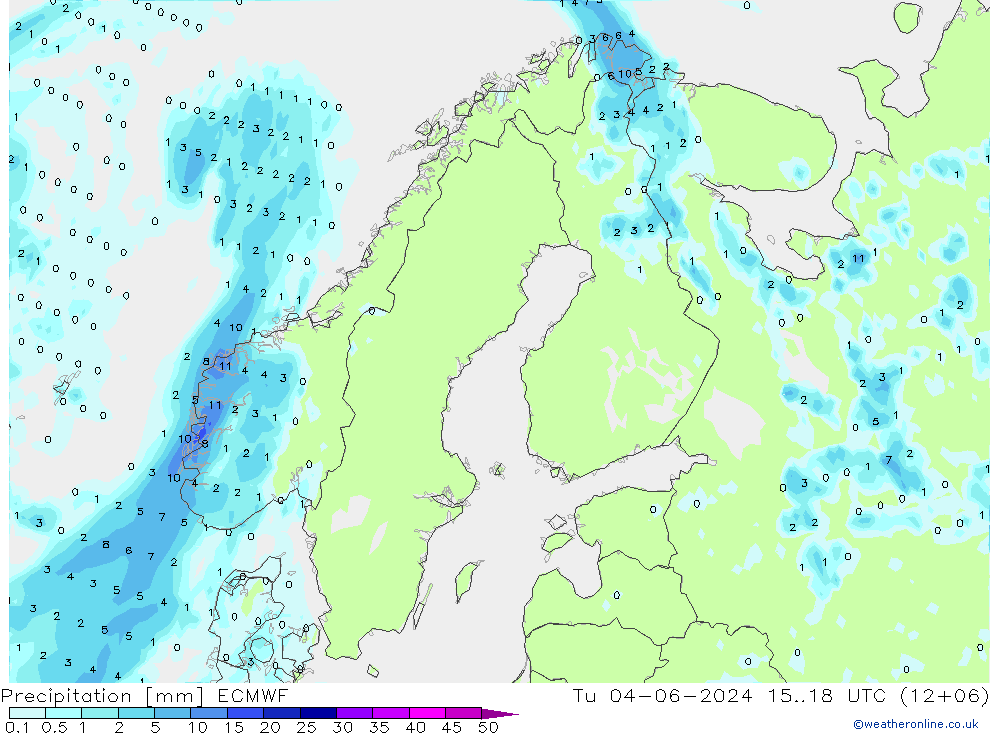 opad ECMWF wto. 04.06.2024 18 UTC