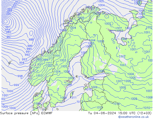 pression de l'air ECMWF mar 04.06.2024 15 UTC