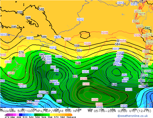 Thck 500-1000гПа ECMWF ср 05.06.2024 03 UTC