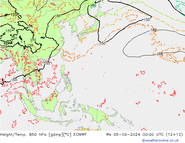 Z500/Rain (+SLP)/Z850 ECMWF  05.06.2024 00 UTC