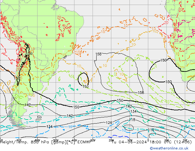 Z500/Rain (+SLP)/Z850 ECMWF  04.06.2024 18 UTC