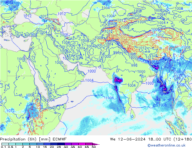 Z500/Rain (+SLP)/Z850 ECMWF St 12.06.2024 00 UTC