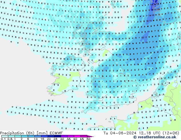 Z500/Regen(+SLP)/Z850 ECMWF di 04.06.2024 18 UTC