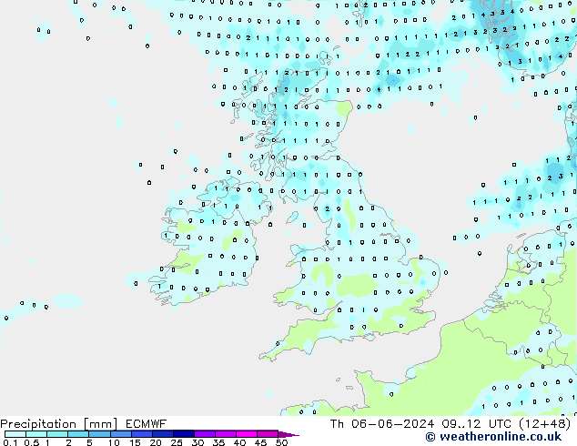 Précipitation ECMWF jeu 06.06.2024 12 UTC