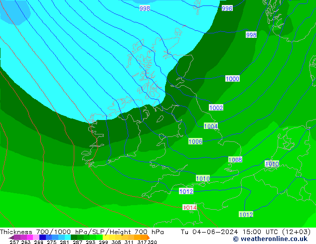 Thck 700-1000 hPa ECMWF Út 04.06.2024 15 UTC