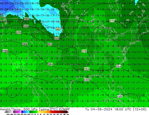 Z500/Rain (+SLP)/Z850 ECMWF Ter 04.06.2024 18 UTC