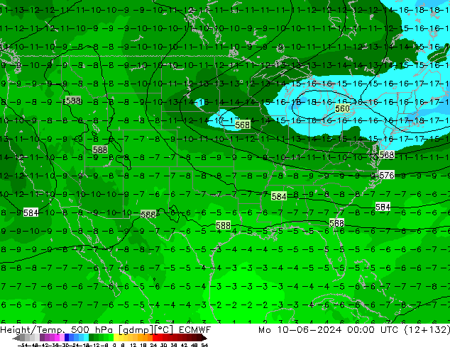 Z500/Rain (+SLP)/Z850 ECMWF lun 10.06.2024 00 UTC