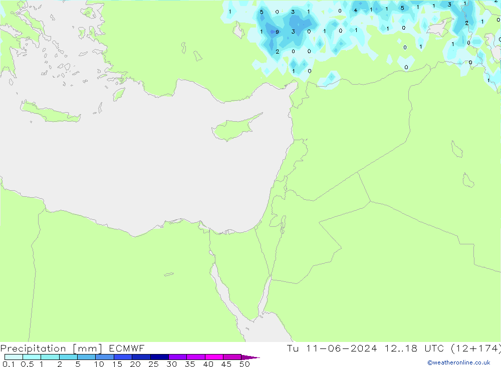 Yağış ECMWF Sa 11.06.2024 18 UTC