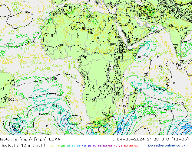 Isotaca (mph) ECMWF mar 04.06.2024 21 UTC