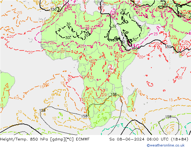 Z500/Rain (+SLP)/Z850 ECMWF sáb 08.06.2024 06 UTC