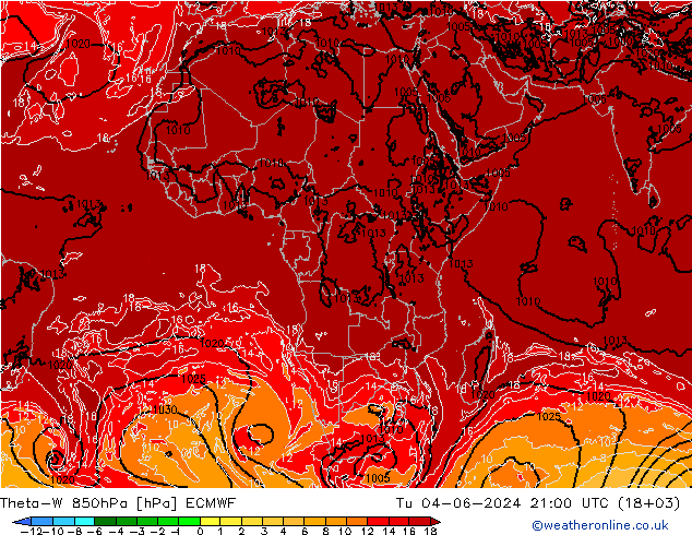 Theta-W 850hPa ECMWF mar 04.06.2024 21 UTC