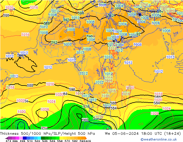 Thck 500-1000hPa ECMWF  05.06.2024 18 UTC