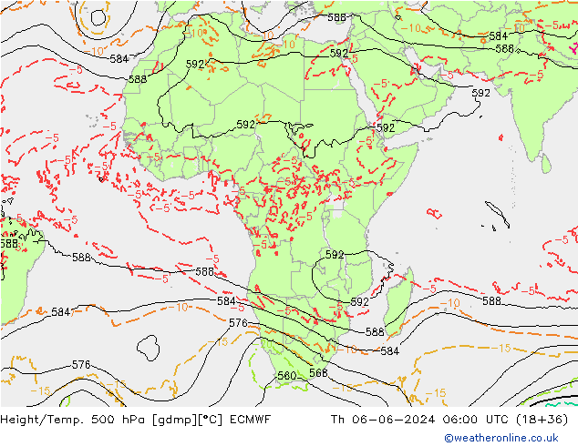 Z500/Rain (+SLP)/Z850 ECMWF Th 06.06.2024 06 UTC