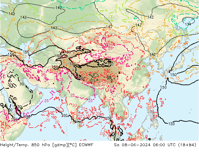 Z500/Rain (+SLP)/Z850 ECMWF  08.06.2024 06 UTC