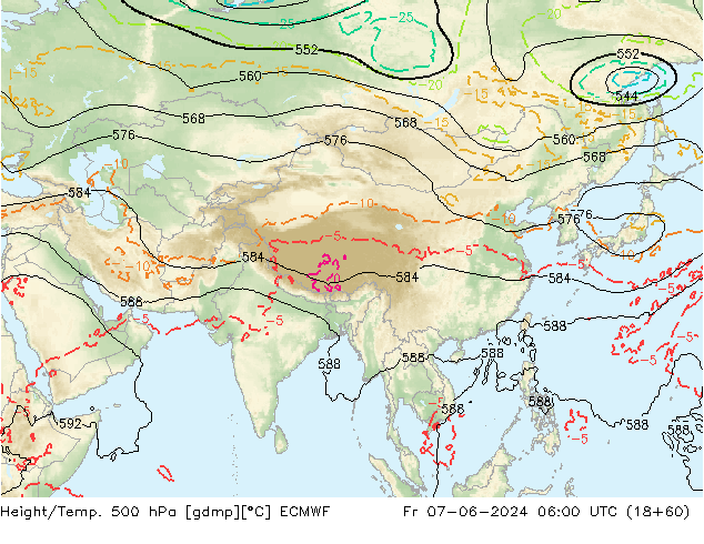 Z500/Rain (+SLP)/Z850 ECMWF Pá 07.06.2024 06 UTC