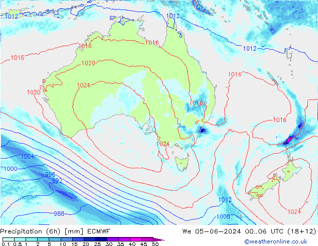 Z500/Rain (+SLP)/Z850 ECMWF We 05.06.2024 06 UTC