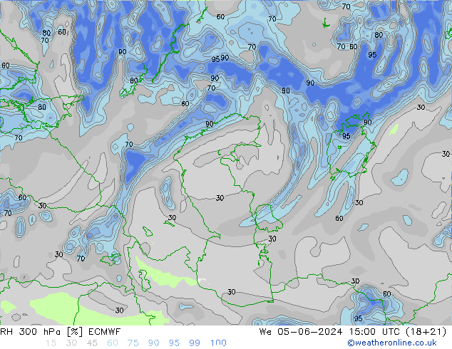 RH 300 hPa ECMWF St 05.06.2024 15 UTC