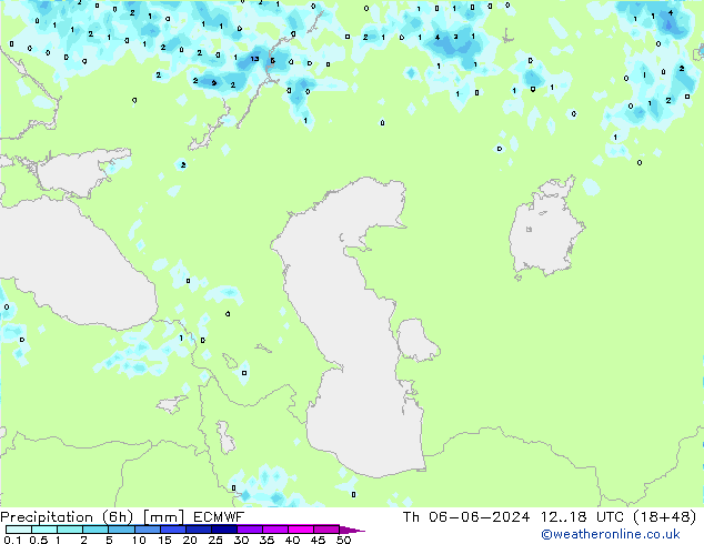 Z500/Rain (+SLP)/Z850 ECMWF jue 06.06.2024 18 UTC