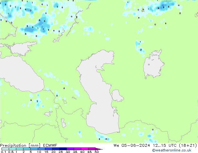 Srážky ECMWF St 05.06.2024 15 UTC