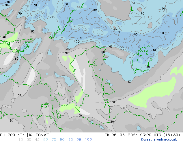 RV 700 hPa ECMWF do 06.06.2024 00 UTC