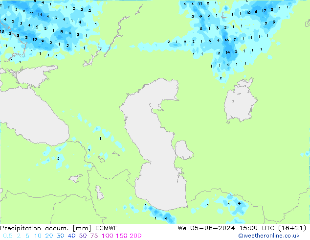 Precipitation accum. ECMWF St 05.06.2024 15 UTC