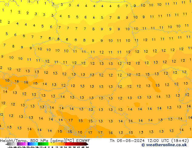 Z500/Rain (+SLP)/Z850 ECMWF jue 06.06.2024 12 UTC