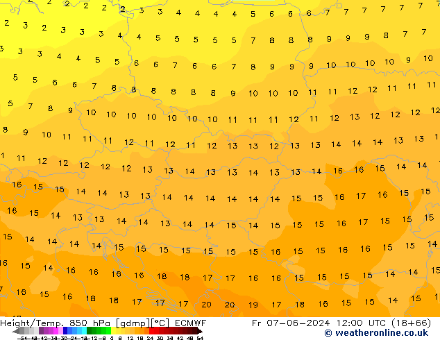 Z500/Rain (+SLP)/Z850 ECMWF vie 07.06.2024 12 UTC