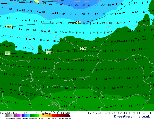 Z500/Rain (+SLP)/Z850 ECMWF vie 07.06.2024 12 UTC