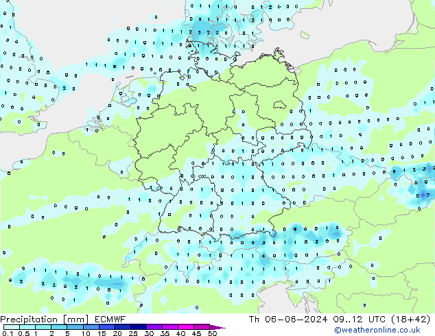 Précipitation ECMWF jeu 06.06.2024 12 UTC