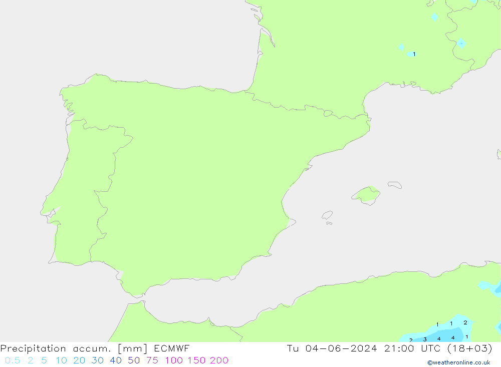 Precipitación acum. ECMWF mar 04.06.2024 21 UTC