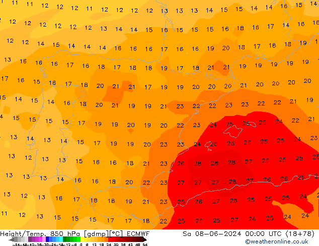 Z500/Rain (+SLP)/Z850 ECMWF  08.06.2024 00 UTC