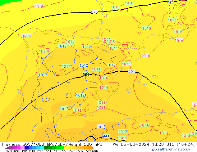 Thck 500-1000hPa ECMWF We 05.06.2024 18 UTC