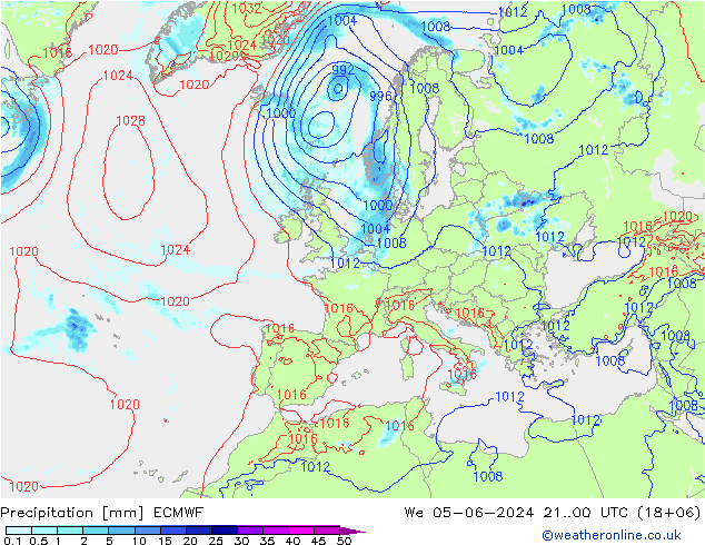 Precipitación ECMWF mié 05.06.2024 00 UTC