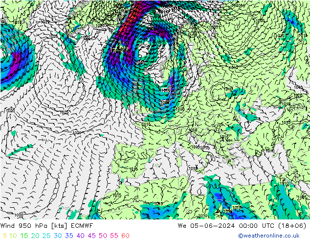  950 hPa ECMWF  05.06.2024 00 UTC