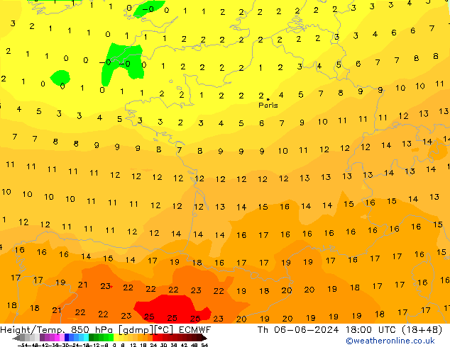 Z500/Rain (+SLP)/Z850 ECMWF Do 06.06.2024 18 UTC