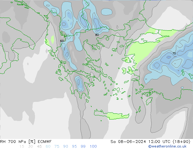 RV 700 hPa ECMWF za 08.06.2024 12 UTC