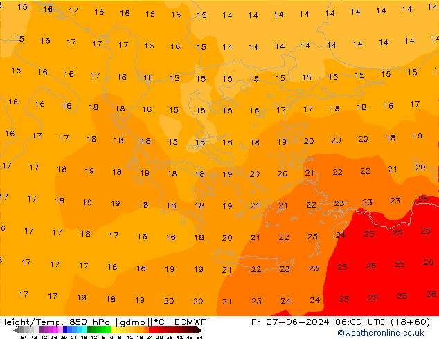 Z500/Yağmur (+YB)/Z850 ECMWF Cu 07.06.2024 06 UTC