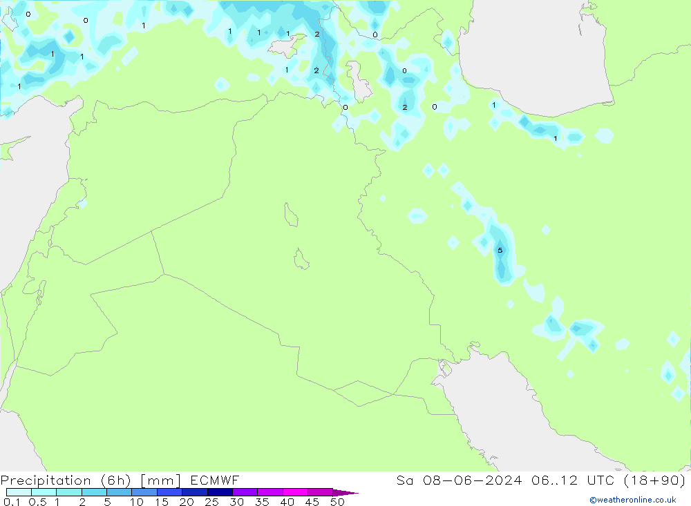 Z500/Rain (+SLP)/Z850 ECMWF sam 08.06.2024 12 UTC