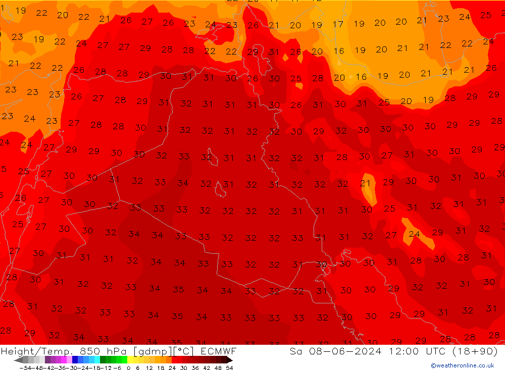 Z500/Rain (+SLP)/Z850 ECMWF sam 08.06.2024 12 UTC