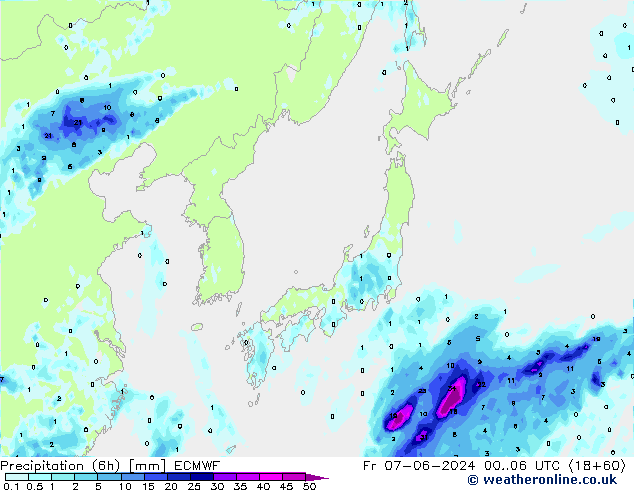 Z500/Regen(+SLP)/Z850 ECMWF vr 07.06.2024 06 UTC